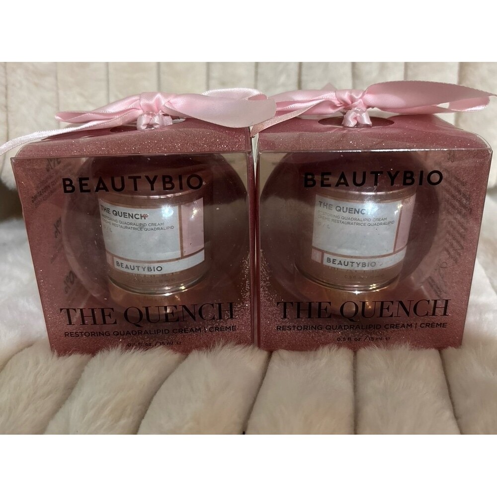 TWO BeautyBio The Quench Restoring Quadralipid Cream 0.5 oz / 15ml New In Box